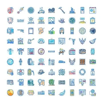 Diverse hand drawn icon set for concepts Ilustración de archivo