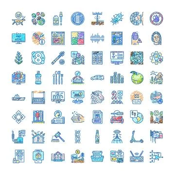 Diverse hand drawn icon set for various concepts Stock Illustration