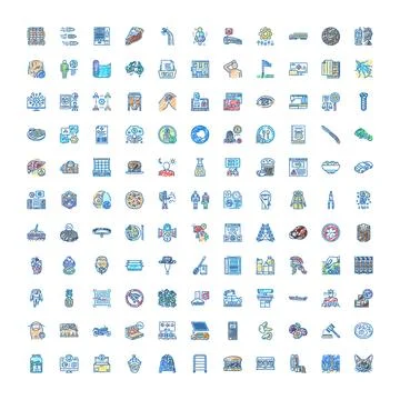 Diverse hand drawn icon set for business and lifestyle Ilustración de archivo