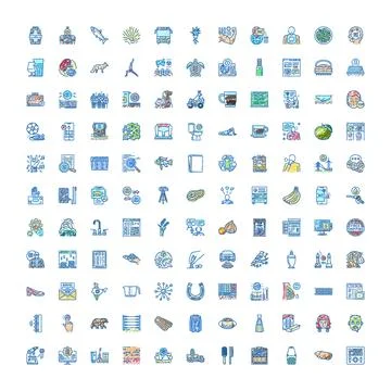 Diverse hand drawn icon set illustrating various concepts イラスト素材