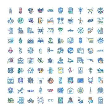 Diverse hand drawn icon set for business and education Stock Illustration