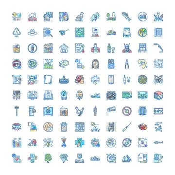 Diverse hand drawn icon set for concepts 库存插图