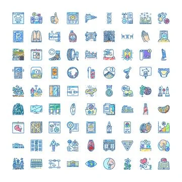 Diverse hand drawn icon set for business lifestyle 스톡 일러스트