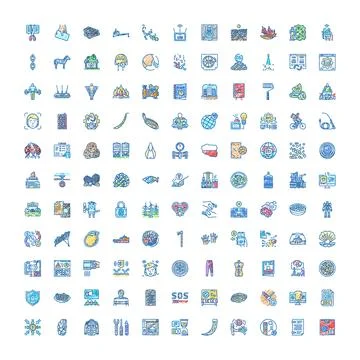 Diverse hand drawn style icon set for conceptual design Stock Illustration