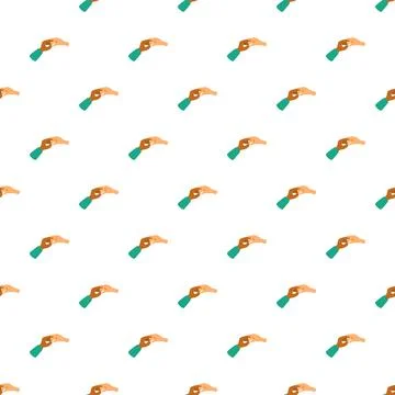 Diverse hands exchanging rings seamless pattern background Stock Illustration