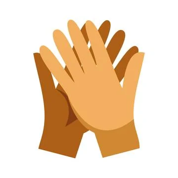 Diverse hands joining creating unity and cooperation Stock Illustration