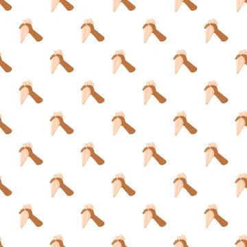 Diverse hands joining holding heart shape pattern イラスト素材