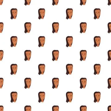Diverse human avatars creating seamless pattern background 库存插图