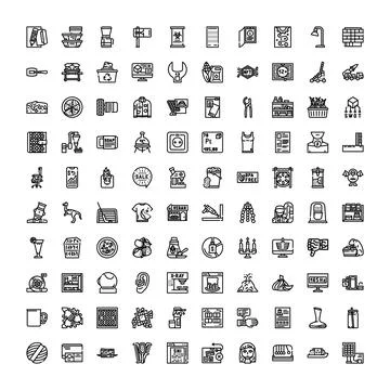 Diverse icon collection representing modern technology and lifestyle 스톡 일러스트