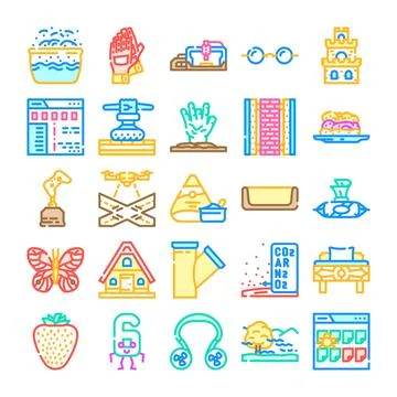Diverse icon collection with web design and gaming elements イラスト素材