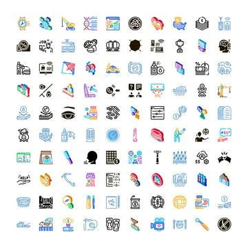 Diverse icon set exploring various modern concepts 스톡 일러스트