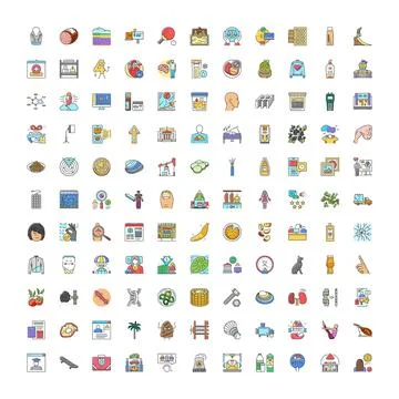 Diverse icon set exploring various modern concepts Stockillustratie