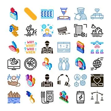 Diverse icon set representing business and lifestyle concepts イラスト素材