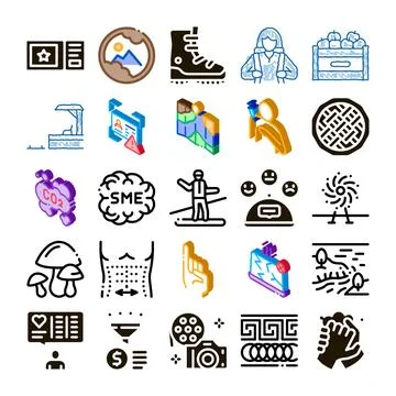 Diverse icon set representing business, lifestyle and technology concepts イラスト素材