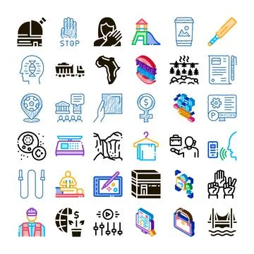 Diverse icon set representing various concepts and symbols Stockillustratie