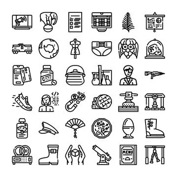 Diverse line icons collection for web and business concepts イラスト素材