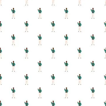 Diverse men using cell phones seamless pattern Illustrazione stock