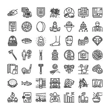Diverse object collection presenting various lifestyle concepts Stock Illustration