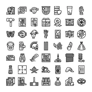 Diverse outline icon set for web design イラスト素材