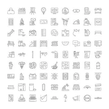Diverse outline icons set for web and mobile applications Stockillustratie
