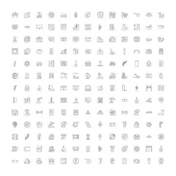 Diverse outline icons vector set for business and web イラスト素材