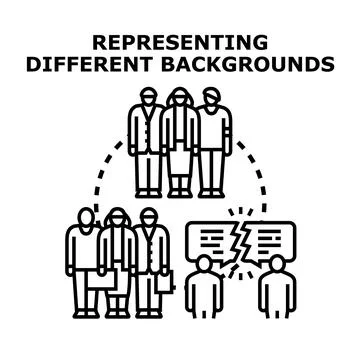 Diverse people communicating and collaborating in team Stock Illustration