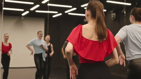 Diverse People at Latin Dance Class Stock Footage 246377827