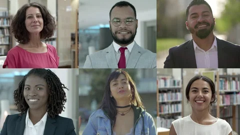 Diverse people smiling at camera Stock-Footage 120980103