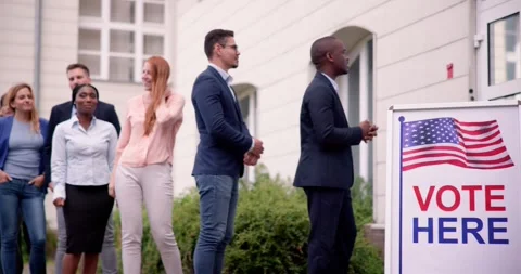Diverse People At Voting Booth | Stock Video | Pond5