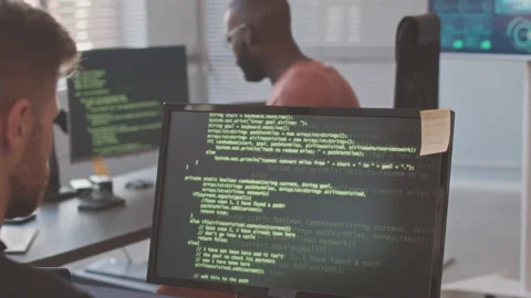 Diverse Programmers Coding in Office Video stock 224054798