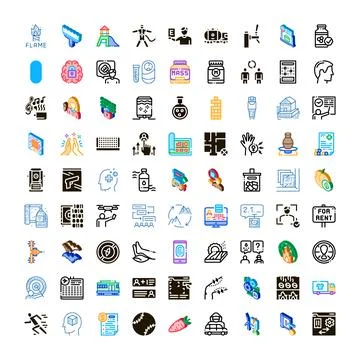 Diverse set of abstract icons representing various concepts イラスト素材