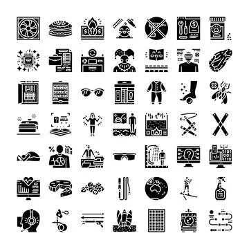 Diverse set of modern vector icons and illustrations Stock-Illustration
