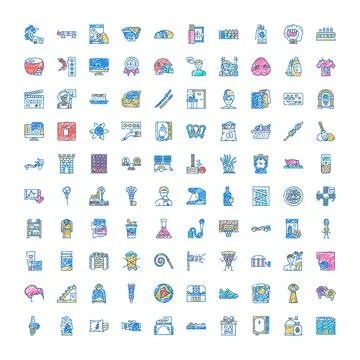 Diverse sketchy icon set with various concepts and objects Illustrazione stock