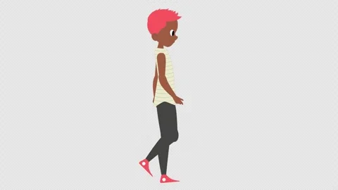 Diverse Student walking Animation 4k Transparent Stock Footage 279633574