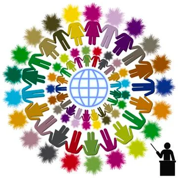 Diverse students in the Classroom Illustrazione stock