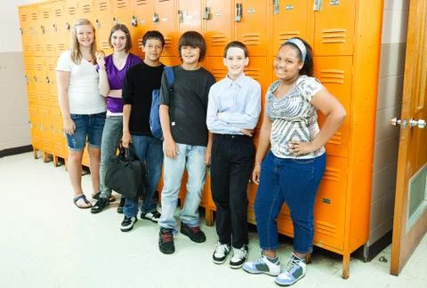 Diverse Students in School Stock Photos