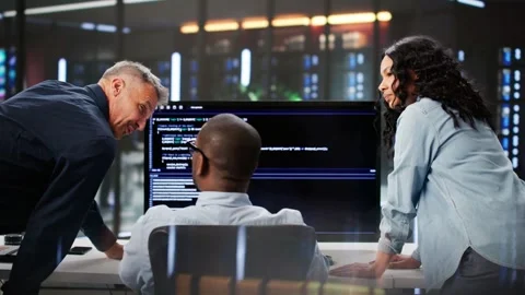 Diverse Team Of Agile Professionals Collaborating Stock Footage 312888860