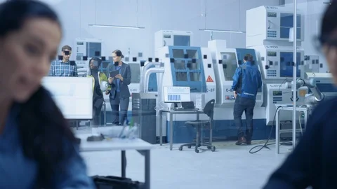 Diverse Team of Computer Engineers, Specialists Gather Around Conference Table Stock Footage 124856413