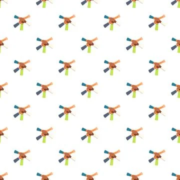 Diverse team hands stacking together creating unity pattern Stock Illustration