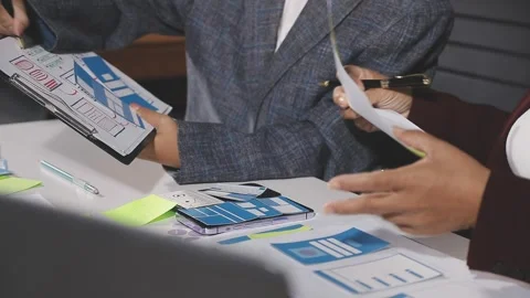 Diverse team of professionals engaged in a website graphic design board mee.. Stock Footage 316145076