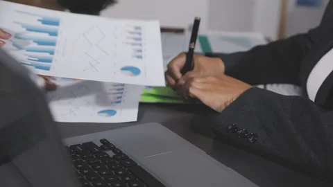 Diverse team of professionals engaged in a website graphic design board mee.. Stock Footage 316145752