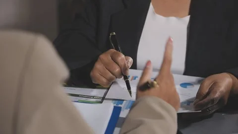 Diverse team of professionals engaged in a website graphic design board mee.. Stock Footage 316145780
