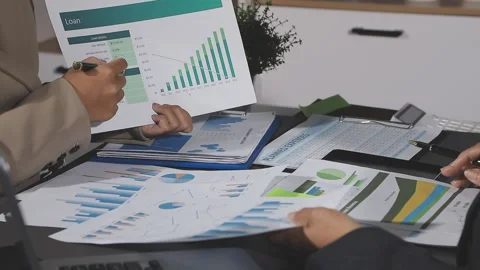 Diverse team of professionals engaged in a website graphic design board mee.. Stock Footage 316145817