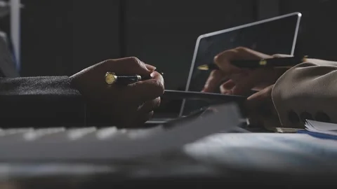 Diverse team of professionals engaged in a website graphic design board mee.. Stock Footage 316145833