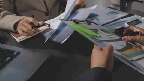 Diverse team of professionals engaged in a website graphic design board mee.. Stock Footage 316145869