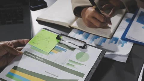 Diverse team of professionals engaged in a website graphic design board mee.. Stock Footage 316145874
