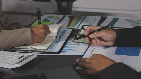 Diverse team of professionals engaged in a website graphic design board mee.. Stock Footage 316146035