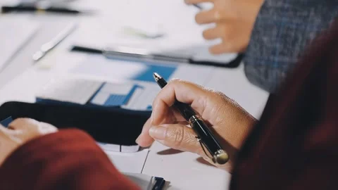 Diverse team of professionals engaged in a website graphic design board mee.. Stock Footage 317429337