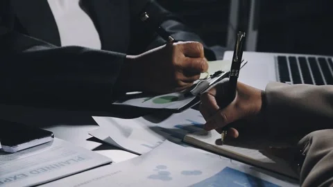Diverse team of professionals engaged in a website graphic design board mee.. Stock Footage 317429499