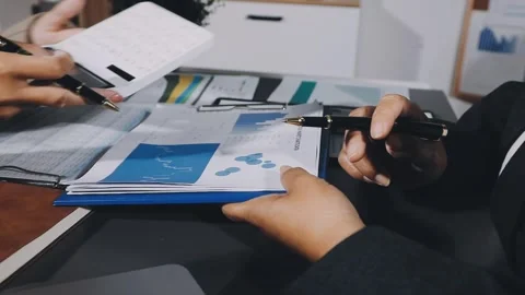Diverse team of professionals engaged in a website graphic design board mee.. Stock Footage 317429522